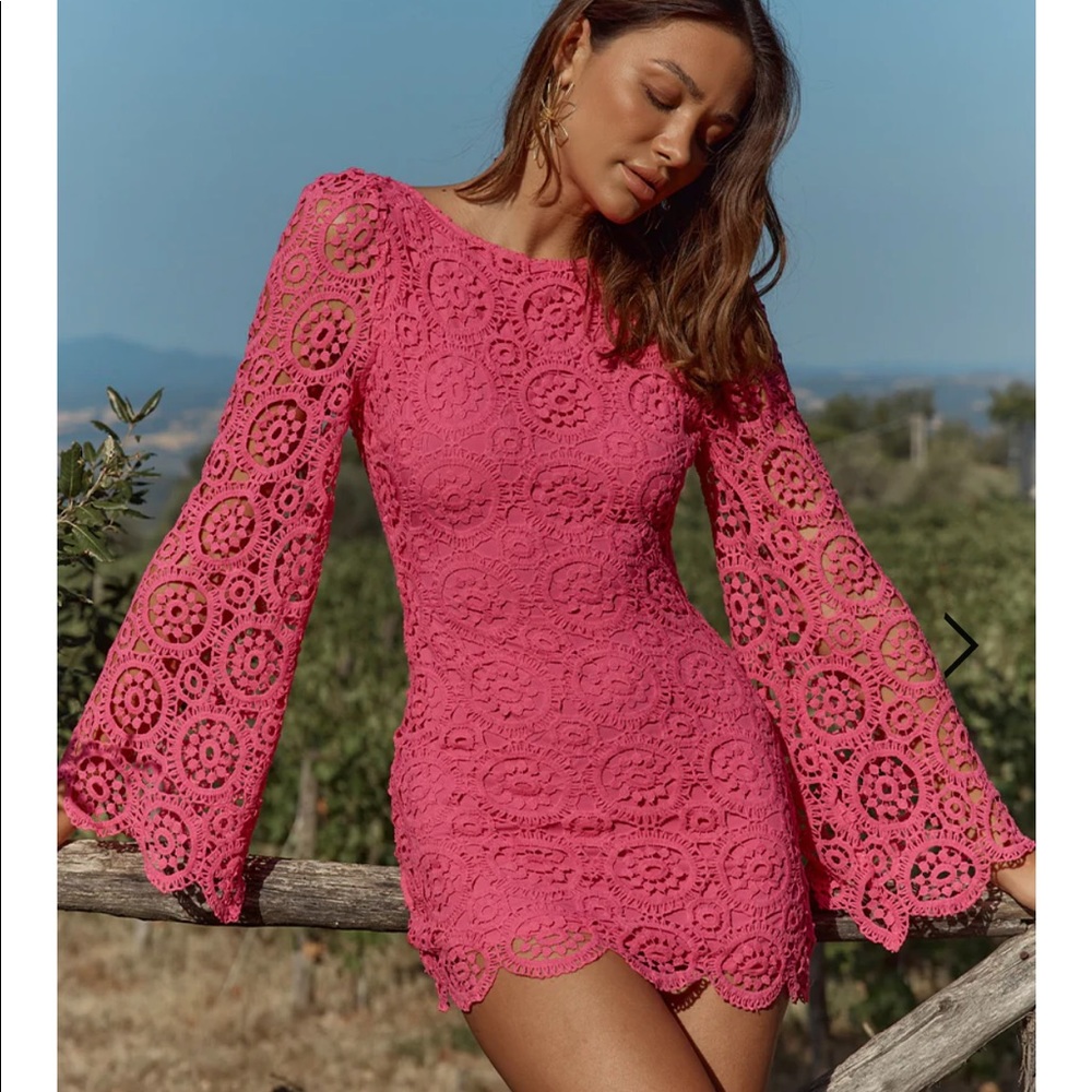 Runaway the Label Pink lace dress